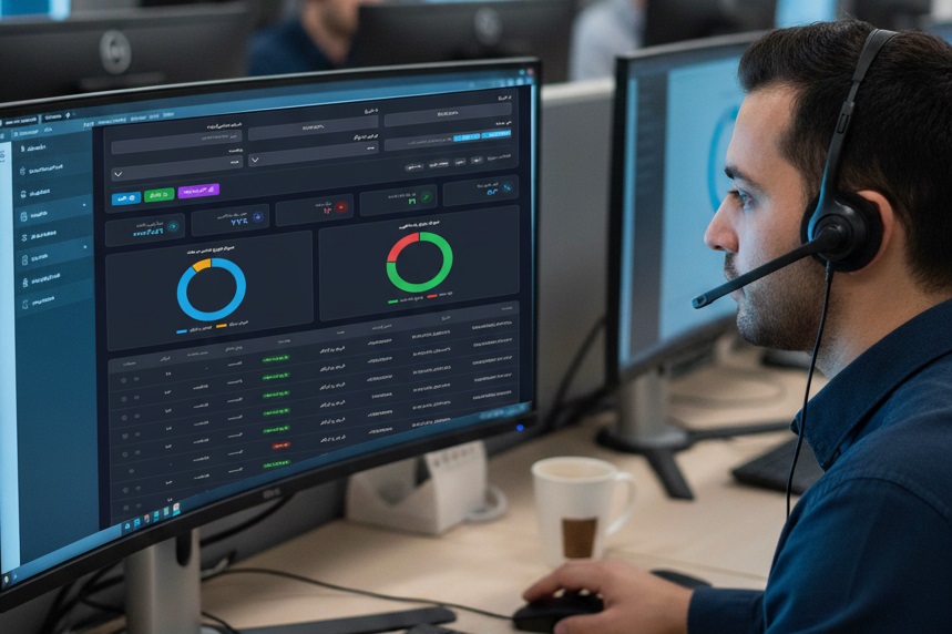 داشبورد یک مرکز تلفن هوشمند ویپ